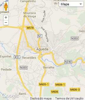 Mapa do município de Águeda