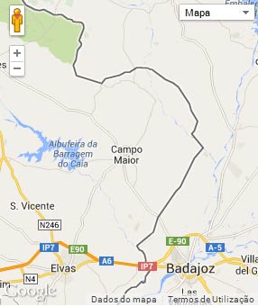 Mapa do município de Campo Maior