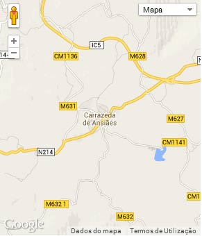 Mapa do município de Carrazeda de Ansiães