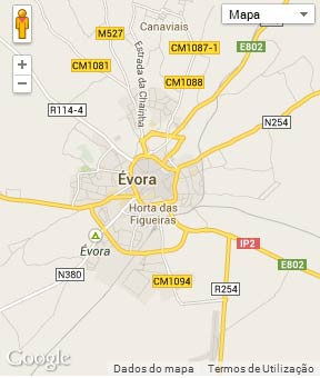 Mapa do município de Évora