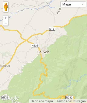 Mapa do município de Gouveia