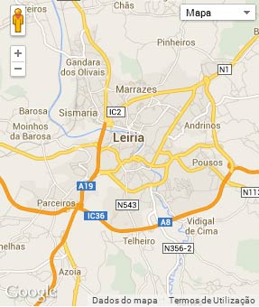 Mapa do município de Leiria