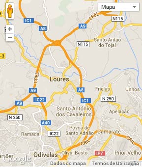 Mapa do município de Loures