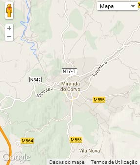 Mapa do municpio de Miranda do Corvo