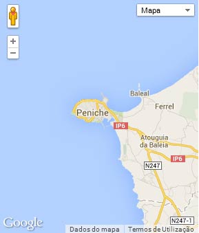 Mapa do município de Peniche