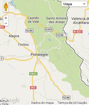 Mapa do município de Portalegre