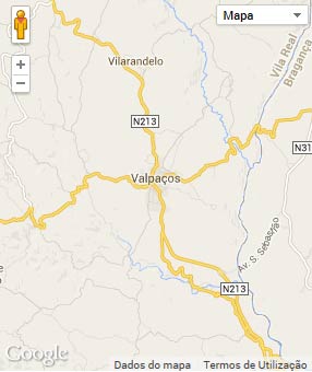 Mapa do município de Valpaços