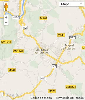 Mapa do município de Vila Nova de Poiares